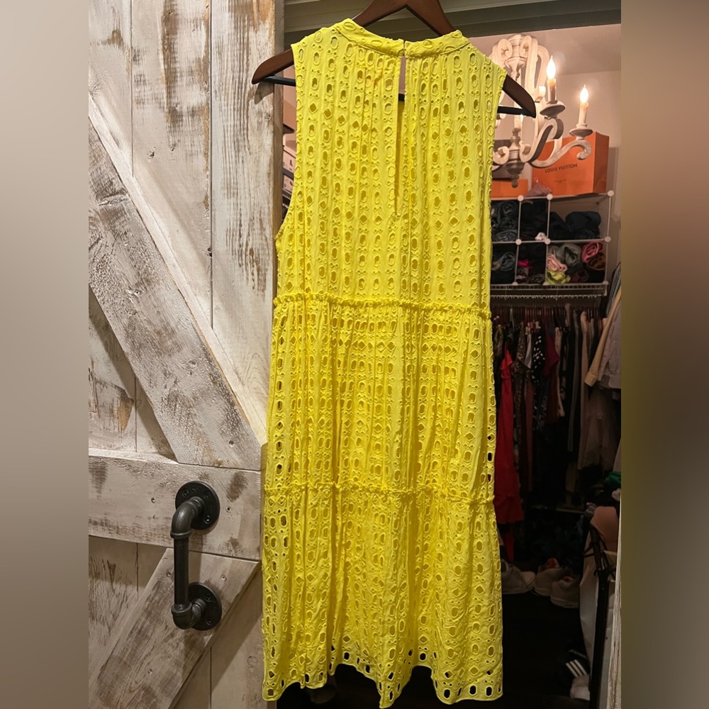 SOLD NWOT Lilly Pulitzer Indira Eyelet Dress in Lemon | L - Picture 4 of 12